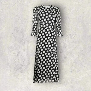 NEW Reformation Carolena Polka Midi Dress Size 0 B347